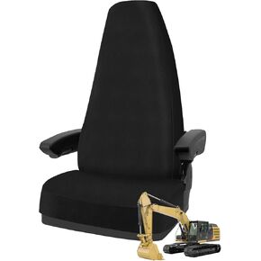 Seat Cover Compatible with Heavy Equipment Excavator Super High Back Seat Cover, Dutch Velvet Automotive Cover Cushion Accessories