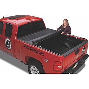 Bestop 1924001 EZ-Roll Soft Tonneau Cover for Dodge 09-10 Ram 1500 & 11-18 Ram 2500/3500, Except Rambox, 6.3' Bed