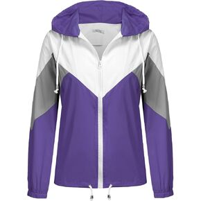 SoTeer Women's Waterproof Rain Jackets Lightweight Hooded Windbreaker Packable Active Outdoor Raincoat