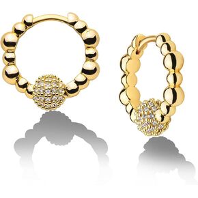 BEMOLY النساء الذهب Huggie هوب الأقراط 14K مطلية بالذهب لذيذ صغير هوب القرط لطيف سبايك السهم عين الشر دائرة مستديرة نجمة تويست مسمار مكعب زركونيا شخصية اليدوية هيبوالرجينيك مجوهرات هدية in Kuwait