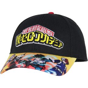 Bioworld My Hero Academia Hat MHA BNHA Embroidered Logo 4 Character Adjustable Snapback Hat Cap
