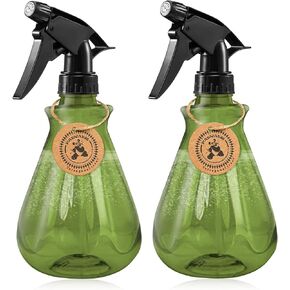 2 Pcs Spray Bottles, 18 oz Empty Water Spray Bottles, Plastic Reusable Adjustable Mist Sprayer Squirt Bottles Containers Refillable for Cleaning Solutions, Gardening, Plants
