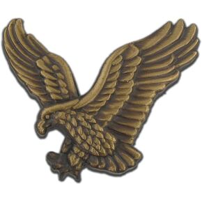 PinMart Patriotic Eagle Pin – Soaring American Eagle–Bronze, Gold or Nickel Plated Enamel Lapel Pin with Clutch Back for Coats, Suit Jackets, and Lanyards