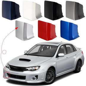 Car Front Bumper Tow Hook Cover Cap Towing Eye Fit for Subaru Impreza WRX STi 2011 2012 2013 2014 57731FG330 Trailer Cover (White, Right Passenger Side)
