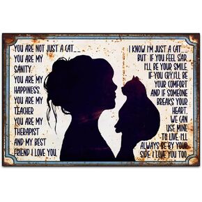 You Are Not Just A Cat - Funny Retro Classic Cat Art Wall Decoration - Garage Tin ​Metal Signs Artwork - Original Vintage Design Tin Metal Wall Art Print Poster