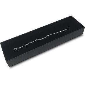 The Display Guys ~ Pack of 12pcs Contemporary Matte Black Paper Cardboard Jewelry Gift Box with Velvet Insert for Watch Bracelet 8 3/4 x 2 1/2 x 1 1/8 Inch