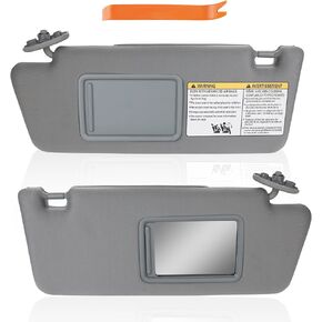 JDMON Sun Visor Pair Left Driver and Right Passenger Side Compatible with Toyota Tacoma 2005-2012 Replaces 74320-04181-B1 74320-04180-B1 74310-04081-B0 74320-04180-B0(Gray)