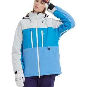 BGX Bluemagic Women's and Men's Waterproof Ski Jacket Warm Winter Snow Coat Mountain Windbreaker Hooded Raincoat Jacket