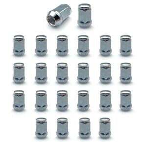 M12x1.5 صواميل العروة كروم، 24 قطعة 12x1.5 صواميل عجلة ما بعد البيع متوافقة مع تشيفي كولورادو تريل بليزر جي إم سي كانيون إنفوي تويوت-a 4Runner Tacoma Tundra FJ Cruiser GX460 GX470 موالف مغلق in Kuwait