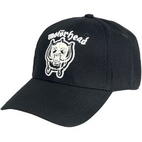 Rock Off Motorhead Warpig Embroidered Logo Baseball Cap Black