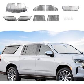 RT-TCZ Windshield Sunshade Sun Shade Heat Shield Window Sun Visor Mat for Chevrolet Tahoe 2021-2024,for Chevy Suburban 2020-2024,8PCS