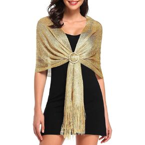Glitter Shawls Wraps Sparkling Formal Dress Scarf Elegant Wedding Bridal Shawls Soft Long Shawls Wraps Scarf