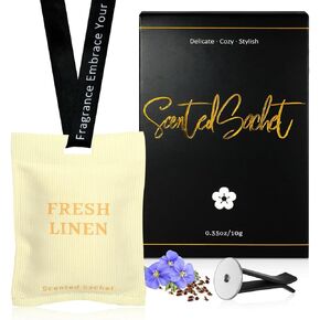 SCENTORINI Car Air Freshener, with Vent Clip, Car Fresheners Long Lasting, Fresh Linen Scent