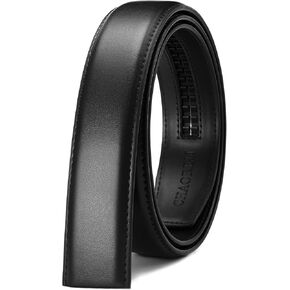 CHAOREN Ratchet Belt Replacement Strap 1 3/8", Leather Belt Strap for 40MM Slide Click Buckle