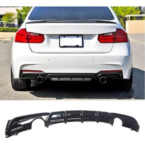 MCARCAR KIT Carbon Fiber F30 Rear Diffuser for BMW 3 Series F30 M Sport Sedan 2012-2018 320i 325i 328i 330i 335i 340i M-tech Auto Rear Lower Bumper Lip Spoiler Body Kit (Carbon Fiber)