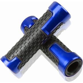 2 قطعة 7/8 ''22 مللي متر دراجة نارية المقود القبضات مقبض القبضات متوافق مع GSXR GSX-R 125 150 600 750 1000-Blue