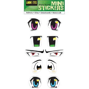 Gear Tatz - 5 Sets of 2 Stickers - Anime Eyes - for Waterbottles, Laptops, Helmets... - Each Sticker is Roughly 1" X 1" - Professionally Manufactured in The USA - Vinyl Decals (1)