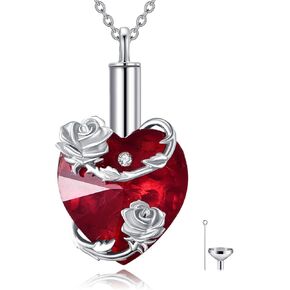 قلادة جرة الورد رماد 925 من الفضة الاسترليني قلادة تذكارية رماد الورد قلادة مجوهرات هدية للرجال والنساء in Kuwait