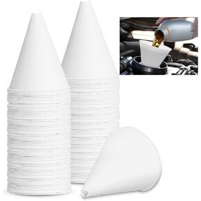 100 Pcs Disposable Engine Oil Funnels, Paper Funnels for Motor Oil Car Oil Funnels Paper Cone Funnel for Oil Change, Automotive Use Dispensers in Kuwait