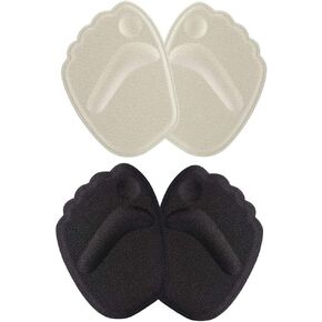 Thick Ball of Foot Cushions, 2 Pairs Anti-slip Gel Metatarsal Foot Pads Blister Prevention & Improve Shoes Too Big for Women Foot Care Tools