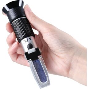 Antifreeze Refractometer for Glycol, Coolant, Battery Acid, Checking Freezing Point, 4 in 1 Antifreeze Coolant Tester for Automobile Antifreeze Systems Windshield Washer Fluid
