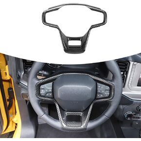 Linskip غطاء عجلة القيادة Ford Bronco 2021-2025، غطاء عجلة القيادة لملحقات Bronco الداخلية (كروم)