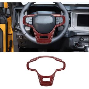 Linskip Steering Wheel Trim Ford Bronco 2021-2025, Steering Wheel Cover for Bronco Interior Accessories(Chrome)