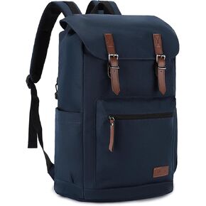 VASCHY Backpack for Men, Water Resistant High School Backpack Travel Carry-on Anti-theft Casual Daypack for Work Business Hiking Black