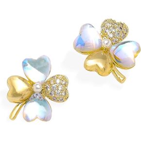 Jean Beau Flower Earrings for Women, Dainty 14K Gold Plated Hypoallergenic Earring Everyday Holiday Trendy Jewelry Gift.