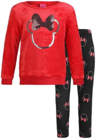 Disney Minnie Mouse Girls Sweater and Legging Pants Set for Toddler and Little Kids in Kuwait