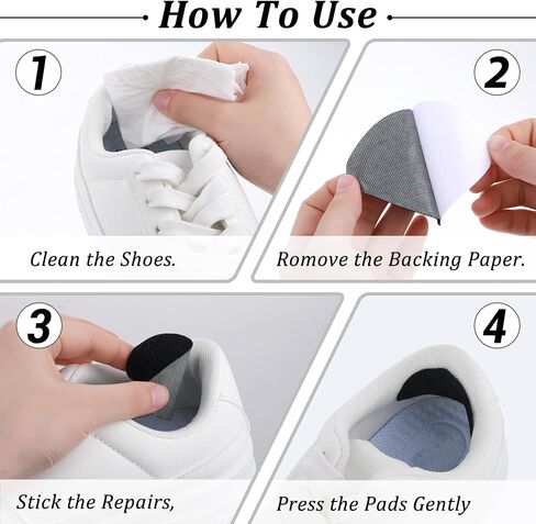 Lusofie 8 Pairs Shoe Heel Repair Insude Shoe Patches for Holes, Self-Adhesive Shoe Repair Patch for Sneaker Leather High Heel in Saudi Arabia