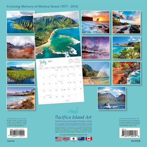 Hawaiian Sea Turtles - Hawaii 2025 Deluxe Wall Calendar - Photography by Michael and Monica Sweet in Saudi Arabia