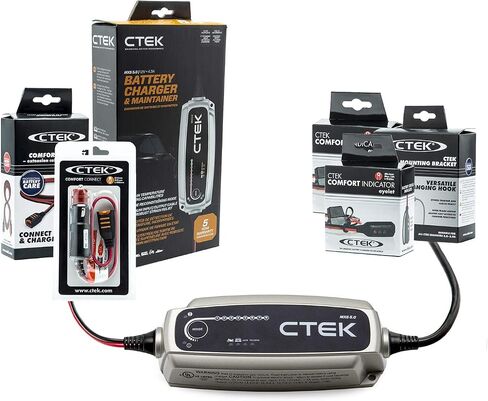 CTEK (40-206) MXS 5.0-12 فولت شاحن بطارية وصيانة ومجموعة المرآب العائلية in Kuwait