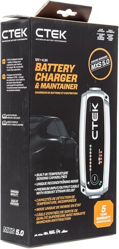 CTEK (40-206) MXS 5.0-12 فولت شاحن بطارية وصيانة ومجموعة المرآب العائلية in Kuwait