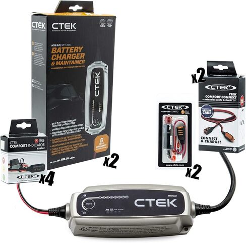 CTEK (40-206) MXS 5.0-12 فولت شاحن بطارية وصيانة ومجموعة المرآب العائلية in Kuwait