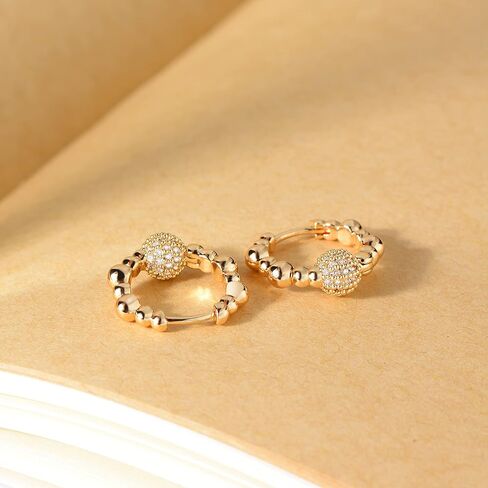 BEMOLY النساء الذهب Huggie هوب الأقراط 14K مطلية بالذهب لذيذ صغير هوب القرط لطيف سبايك السهم عين الشر دائرة مستديرة نجمة تويست مسمار مكعب زركونيا شخصية اليدوية هيبوالرجينيك مجوهرات هدية in Kuwait