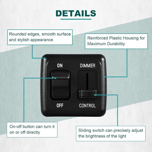 تيار مستمر تبديل التبديل باهتة ل LED 12 فولت مع الجانب العالي التحكم باهتة الهالوجين المتوهجة RV السيارات شاحنة البحرية قطاع الإضاءة أدى التبديل باهتة RV ضوء التبديل 12 فولت مفتاح الإضاءة in Kuwait