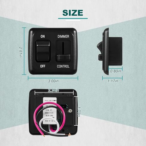 تيار مستمر تبديل التبديل باهتة ل LED 12 فولت مع الجانب العالي التحكم باهتة الهالوجين المتوهجة RV السيارات شاحنة البحرية قطاع الإضاءة أدى التبديل باهتة RV ضوء التبديل 12 فولت مفتاح الإضاءة in Kuwait