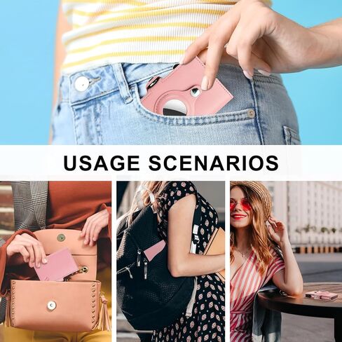 Women Wallet for Airtag, Small Pretty Wallet with Mirror for Women,Pop Up Wallet Compatible with Airtag, Tri-fold Genuine Leather Wallet Women with Mirror, Compact Wallet for Traveling (Red) in Saudi Arabia