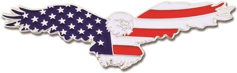 PinMart Patriotic Eagle Pin – Soaring American Eagle–Bronze, Gold or Nickel Plated Enamel Lapel Pin with Clutch Back for Coats, Suit Jackets, and Lanyards in Kuwait