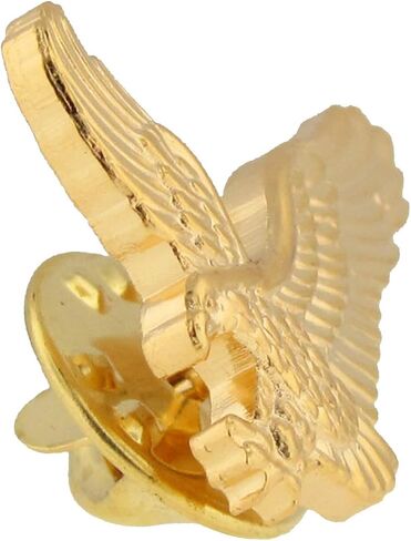 PinMart Patriotic Eagle Pin – Soaring American Eagle–Bronze, Gold or Nickel Plated Enamel Lapel Pin with Clutch Back for Coats, Suit Jackets, and Lanyards in Kuwait