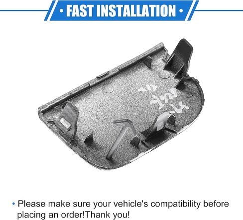 غطاء خطاف سحب المصد الأمامي متوافق مع Toyota Prius XW30 2012-2015، بلاستيك متين فضي اللون أمامي يسار in Saudi Arabia