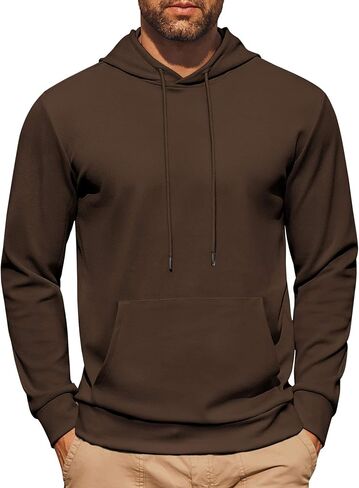 COOFANDY Mens Hoodie Long Sleeve Casual Pullover Hooded Sweatshirt Fashion Drawstring Hoodies with Pocket in Saudi Arabia