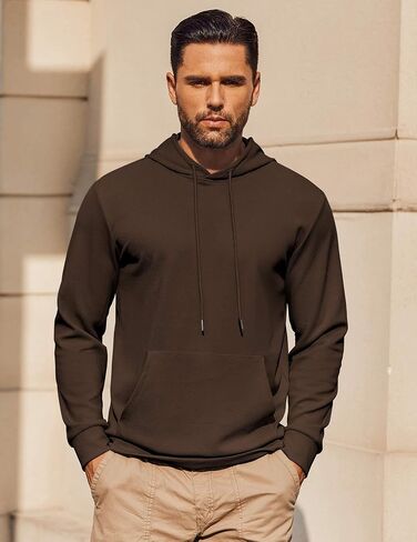 COOFANDY Mens Hoodie Long Sleeve Casual Pullover Hooded Sweatshirt Fashion Drawstring Hoodies with Pocket in Saudi Arabia