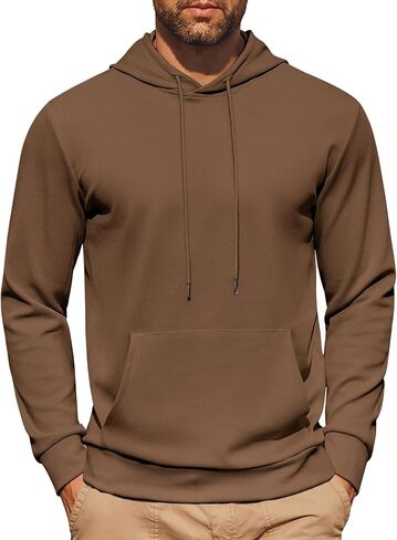COOFANDY Mens Hoodie Long Sleeve Casual Pullover Hooded Sweatshirt Fashion Drawstring Hoodies with Pocket in Saudi Arabia