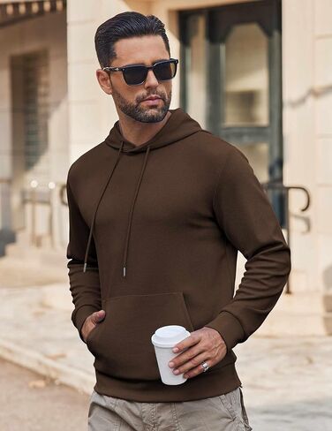 COOFANDY Mens Hoodie Long Sleeve Casual Pullover Hooded Sweatshirt Fashion Drawstring Hoodies with Pocket in Saudi Arabia