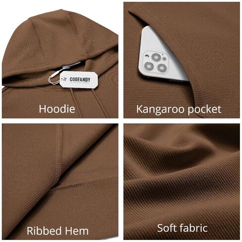 COOFANDY Mens Hoodie Long Sleeve Casual Pullover Hooded Sweatshirt Fashion Drawstring Hoodies with Pocket in Saudi Arabia