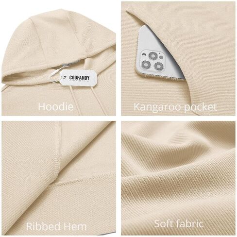 COOFANDY Mens Hoodie Long Sleeve Casual Pullover Hooded Sweatshirt Fashion Drawstring Hoodies with Pocket in Saudi Arabia
