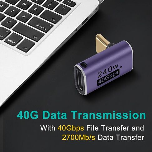 4 قطع محول USB C ذكر إلى أنثى، موصل USB C ذكر إلى أنثى، موسع محول USB من النوع C يدعم 240 وات، 40 جيجابت في الثانية، 8K@60 هرتز لسطح البخار، MacBook، Thunderbolt إلخ in Saudi Arabia