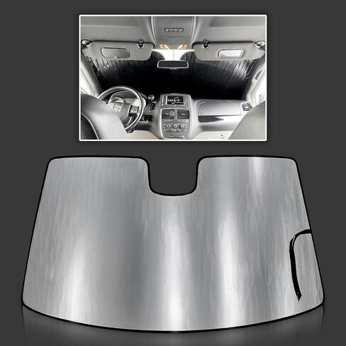 Custom Fit Windshield Sun Shade for 2011 2012 2013 2014 2015 2016 2017 2018 2019 2020 Dodge Grand Caravan Minivan, Insulated Window Sunshade Privacy Accessories Blockout UV Reflector Protection in Kuwait